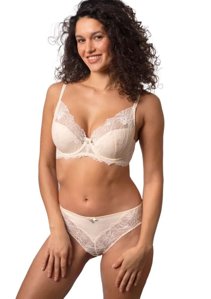 Figi damskie bikini z elastycznej mikrofibry i koronki DM-6338 Agio - obrazek 4