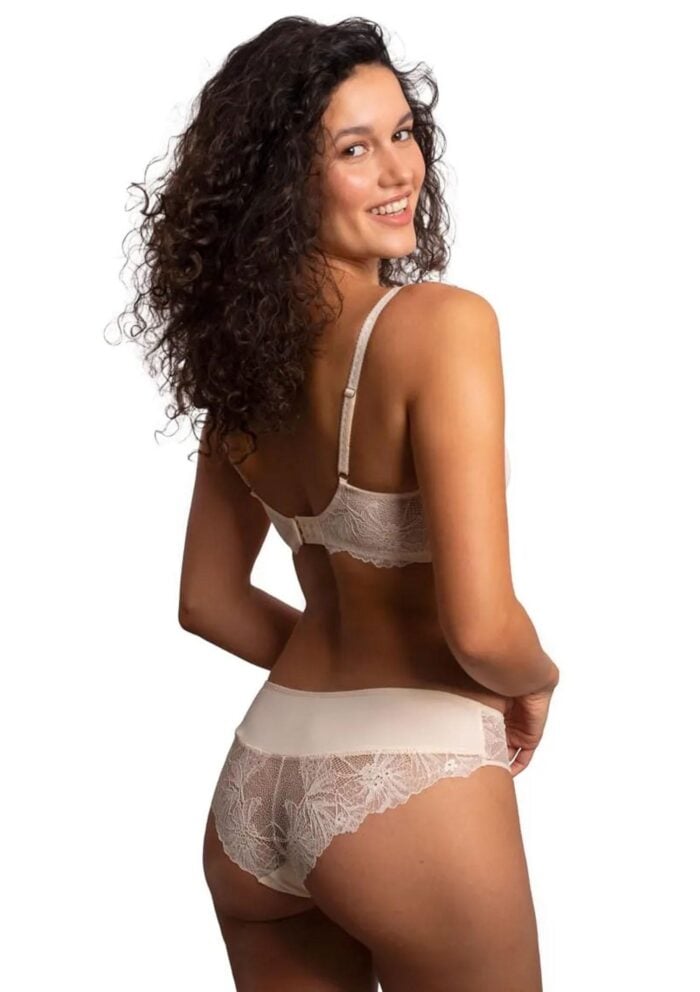 Figi damskie bikini z elastycznej mikrofibry i koronki DM-6338 Agio - obrazek 3