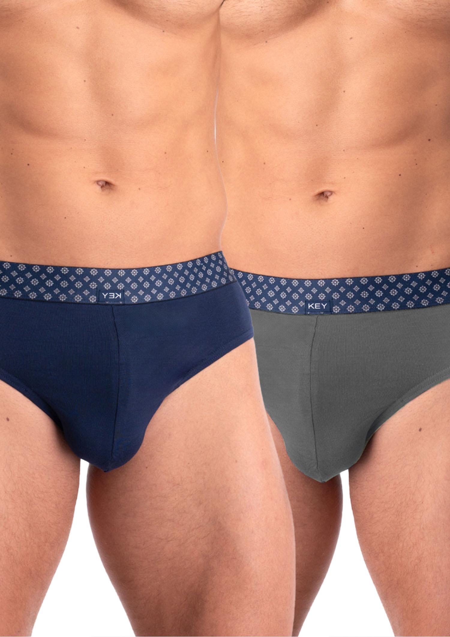 Slipy męskie bambusowe (2 pack) z elegancką gumą w pasie MPP 231 GRANATOWY/ZIELONY L
