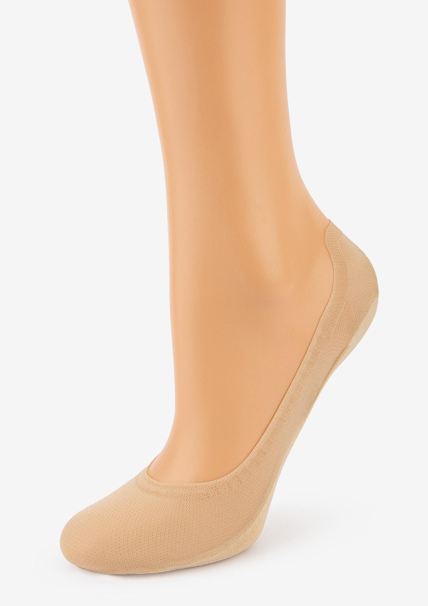 Stopki damskie z elastycznej mikrosiateczki z silikonem Fitness Silicone Marilyn NATURAL 35/37