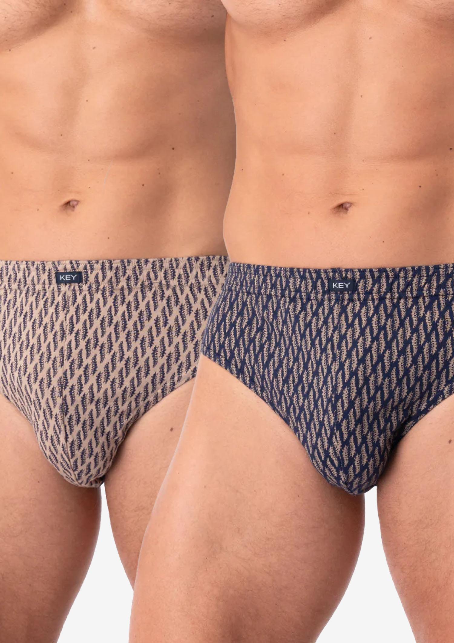 Slipy męskie bawełniane (2 pack) w jesiennej kolorystyce MPC 821 Key BRĄZOWY/GRANATOWY M