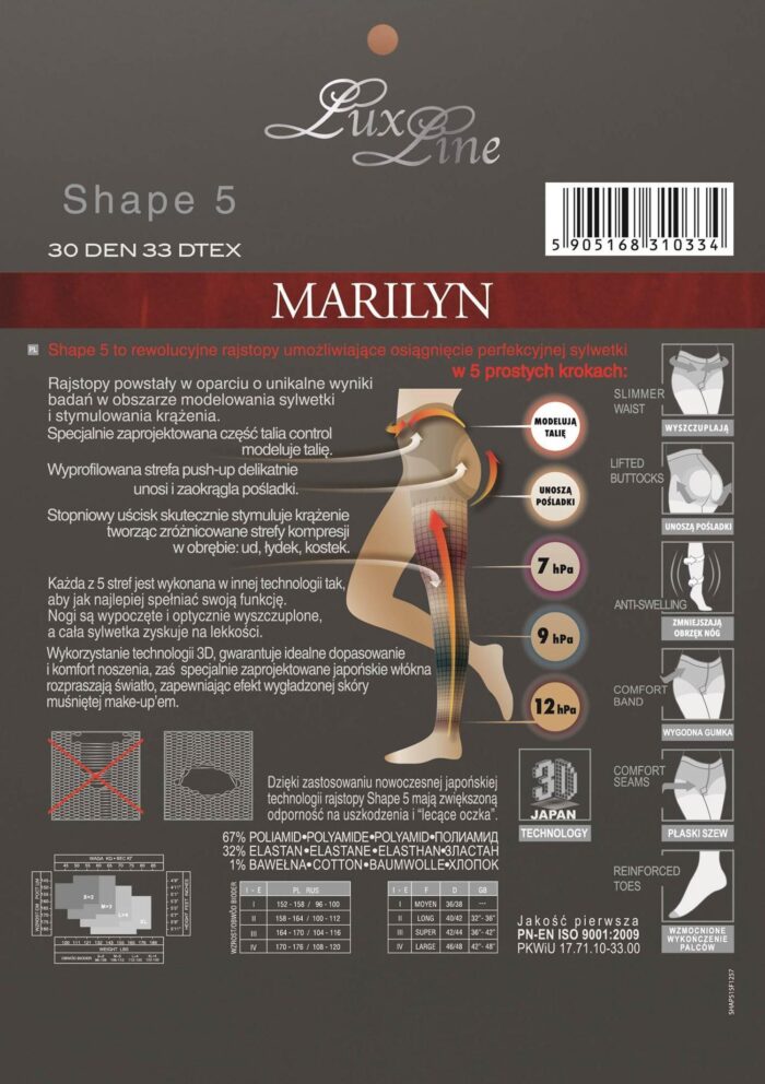 Modelujące Rajstopy Shape 5 Lux Line Marilyn - obrazek 5