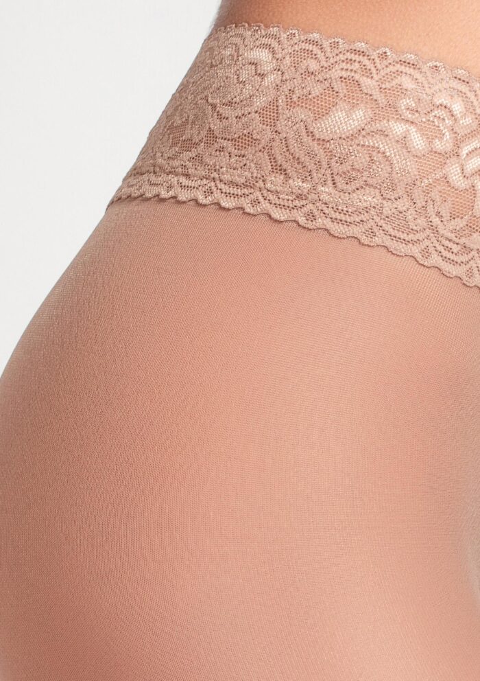 Rajstopy damskie 20 den bezmajtkowe z koronkowym pasem 2620 Lovely Legs - obrazek 4