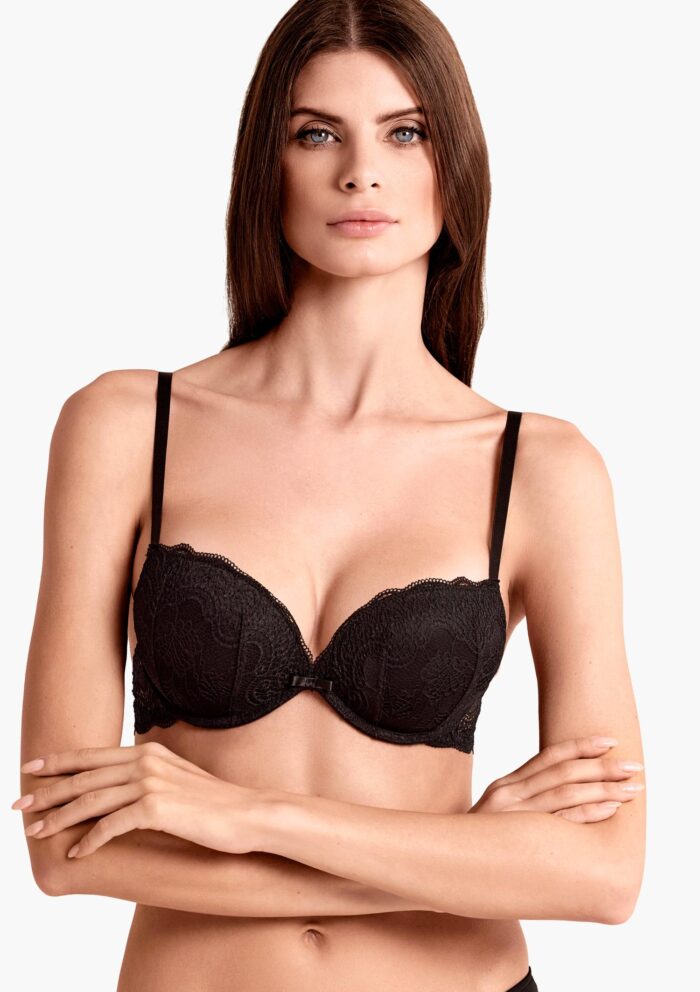 Biustonosz koronkowy super push-up z fiszbinami 032L Duble Pizzo Lormar - obrazek 5