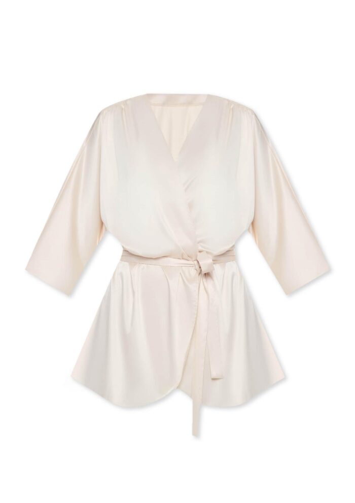 Eleganckie kimono damskie z miękkiej satyny Diva Kleo - obrazek 10