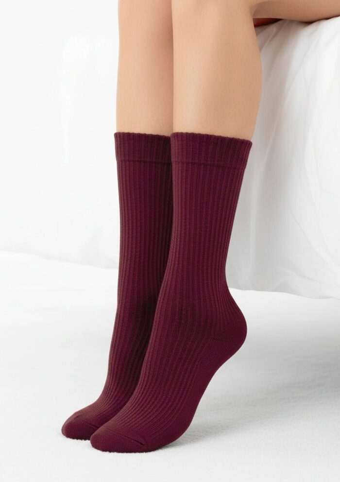 Skarpetki damskie z kaszmirem prążkowane Cashmere Dreams Marilyn - obrazek 9