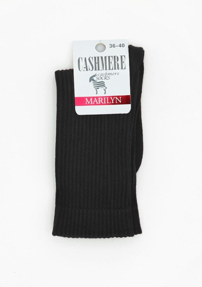Skarpetki damskie z kaszmirem prążkowane Cashmere Dreams Marilyn - obrazek 2