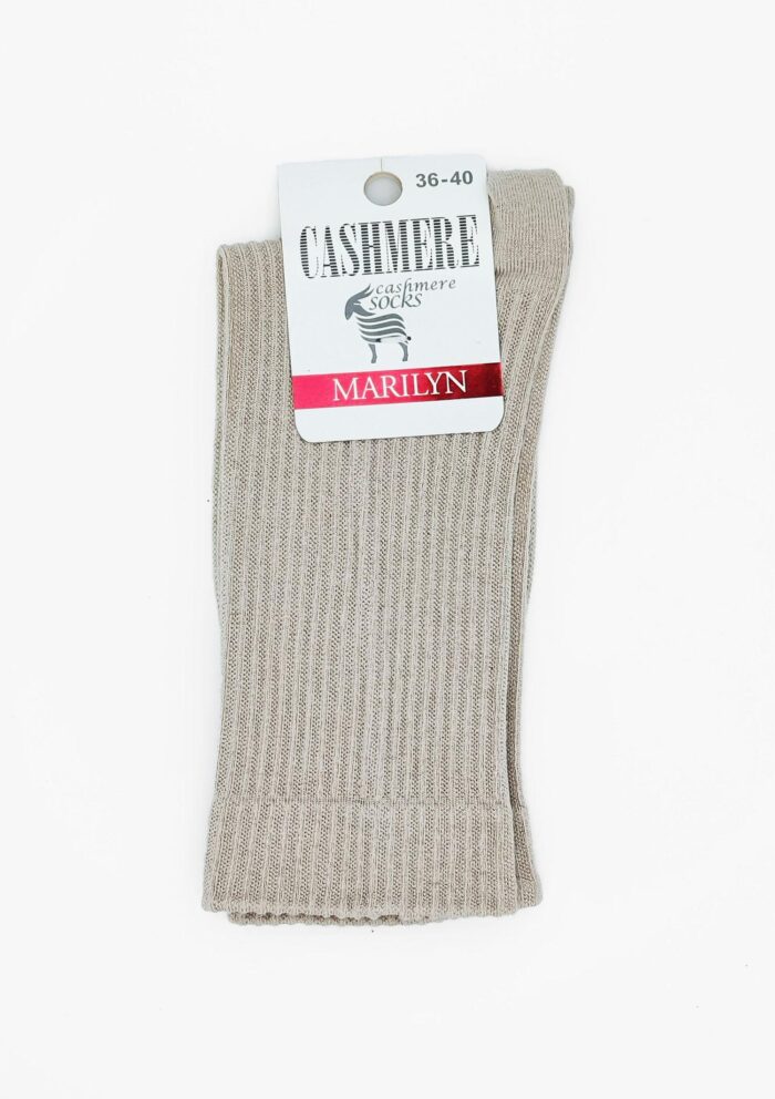 Skarpetki damskie z kaszmirem prążkowane Cashmere Dreams Marilyn - obrazek 5