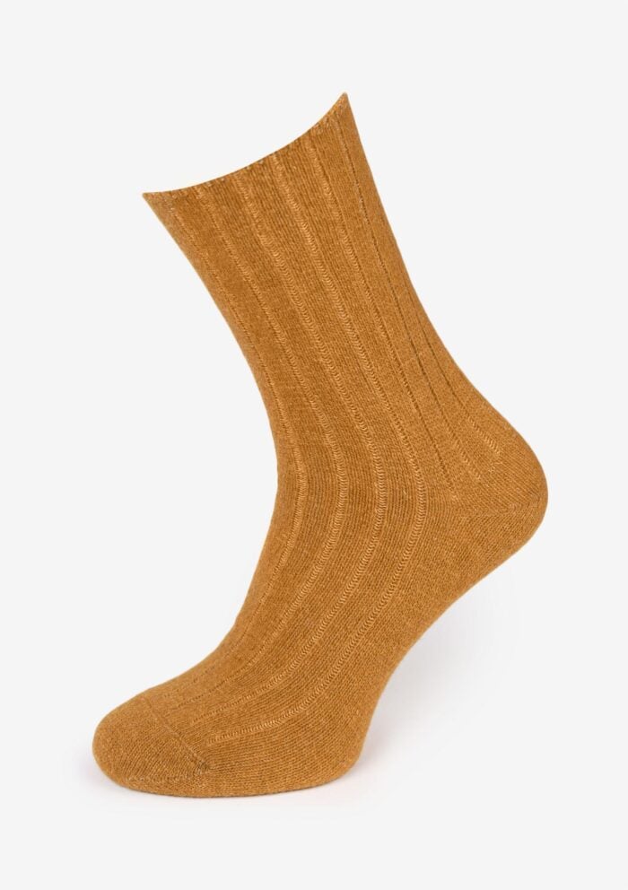 Skarpety|Skarpetki merino z wełny merynosa jagnięce bezuciskowe miodowe Cerber Art. 0251