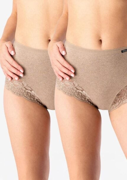 Figi damskie z grubej bawełny (2pack) wyższy stan LPF 729 Hot Touch Key