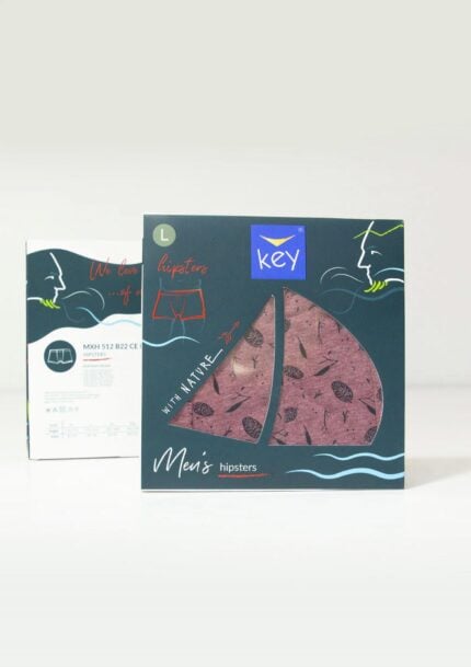 Produkty|Bokserki męskie dopasowane z bawełny w leśny wzór MXH 512
