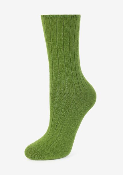 Skarpetki merino z wełny merynosa jagnięce bezuciskowe zielone Cerber Art. 0251