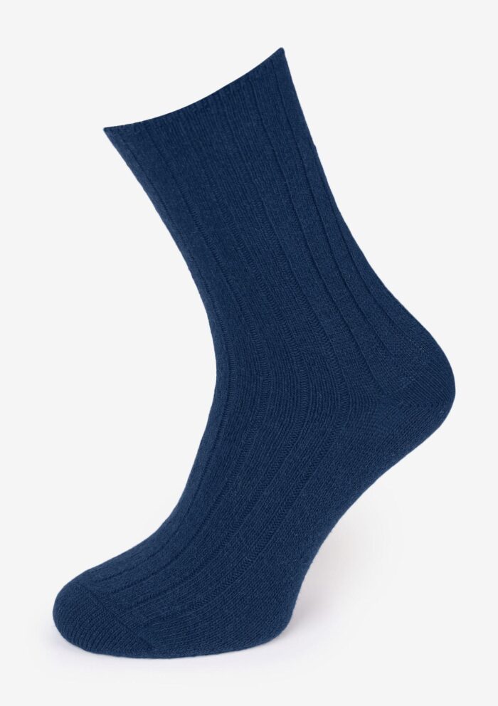 Skarpety|Skarpetki merino z wełny merynosa jagnięce bezuciskowe jasny granat Cerber Art. 0251
