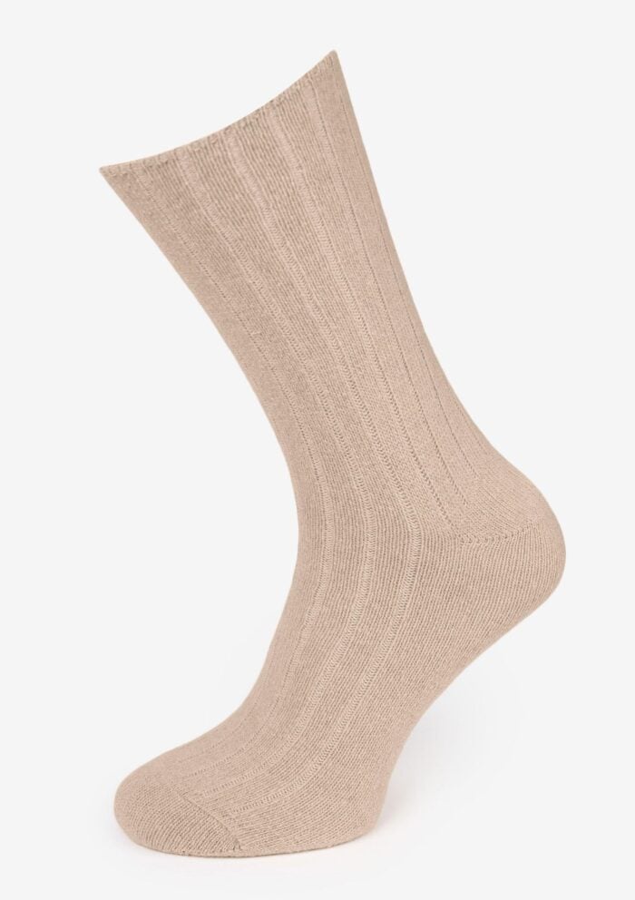 Skarpety|Skarpetki merino z wełny merynosa jagnięce bezuciskowe beżowe Cerber Art. 0251