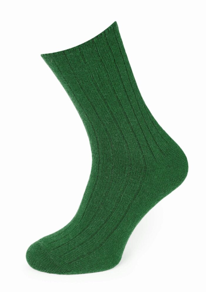 Skarpety|Skarpetki merino z wełny merynosa jagnięce bezuciskowe butelkowa zieleń Cerber Art. 0251