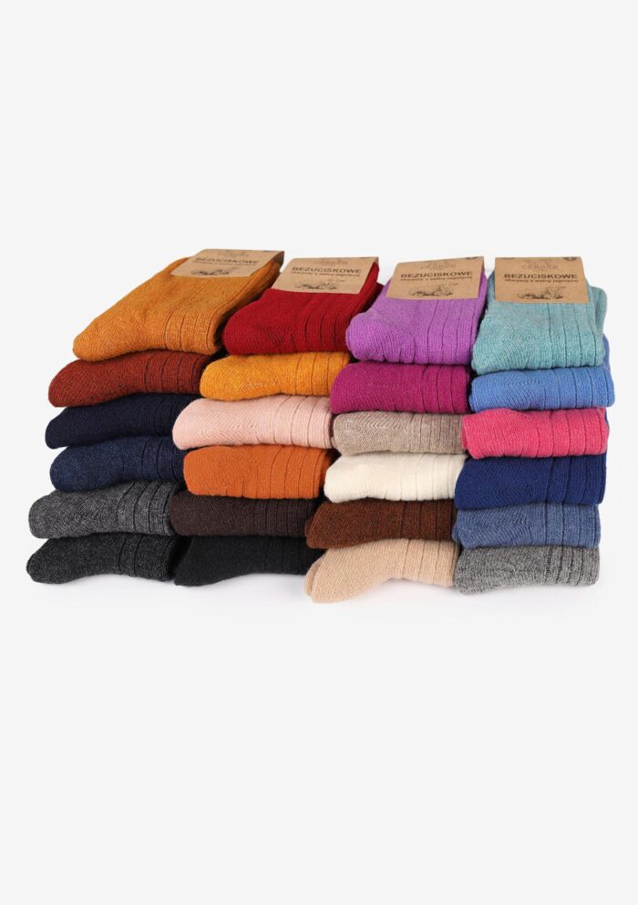 Skarpety - zdjęcie 6|Skarpetki merino z wełny merynosa jagnięce bezuciskowe czerwone Cerber Art. 0251