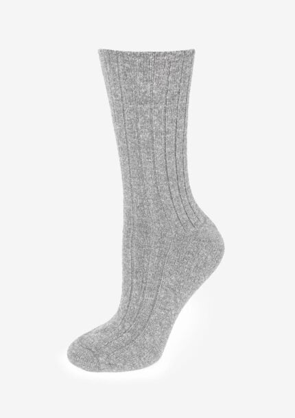Skarpetki merino z wełny merynosa jagnięce bezuciskowe popielate Cerber Art. 0251