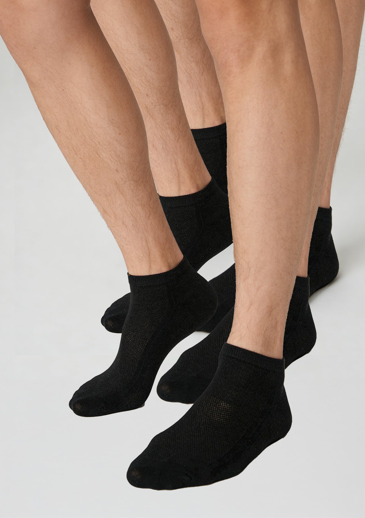 LEGS skarpetki męskie bawełniane krótkie czarne