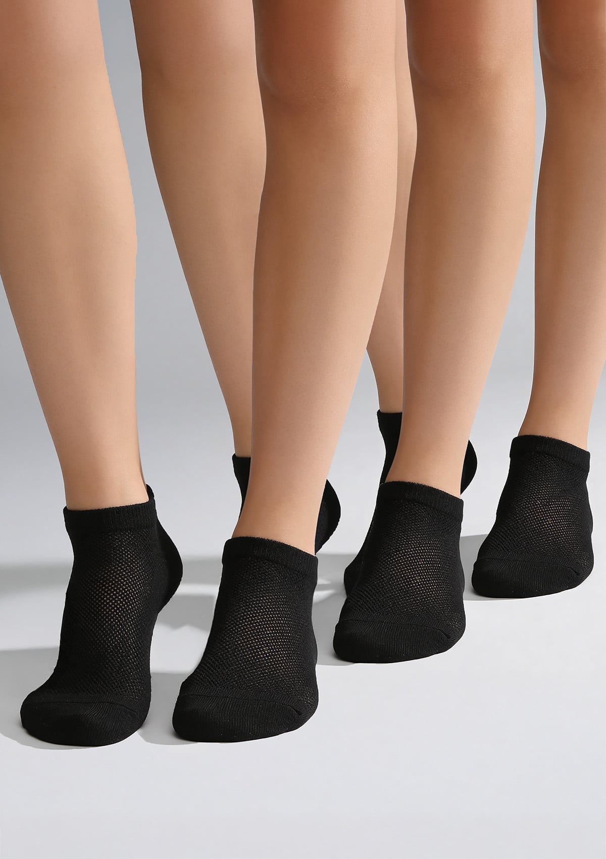 Skarpetki bawełniane 3-pak niskie LEGS Cotton Mesh czarne