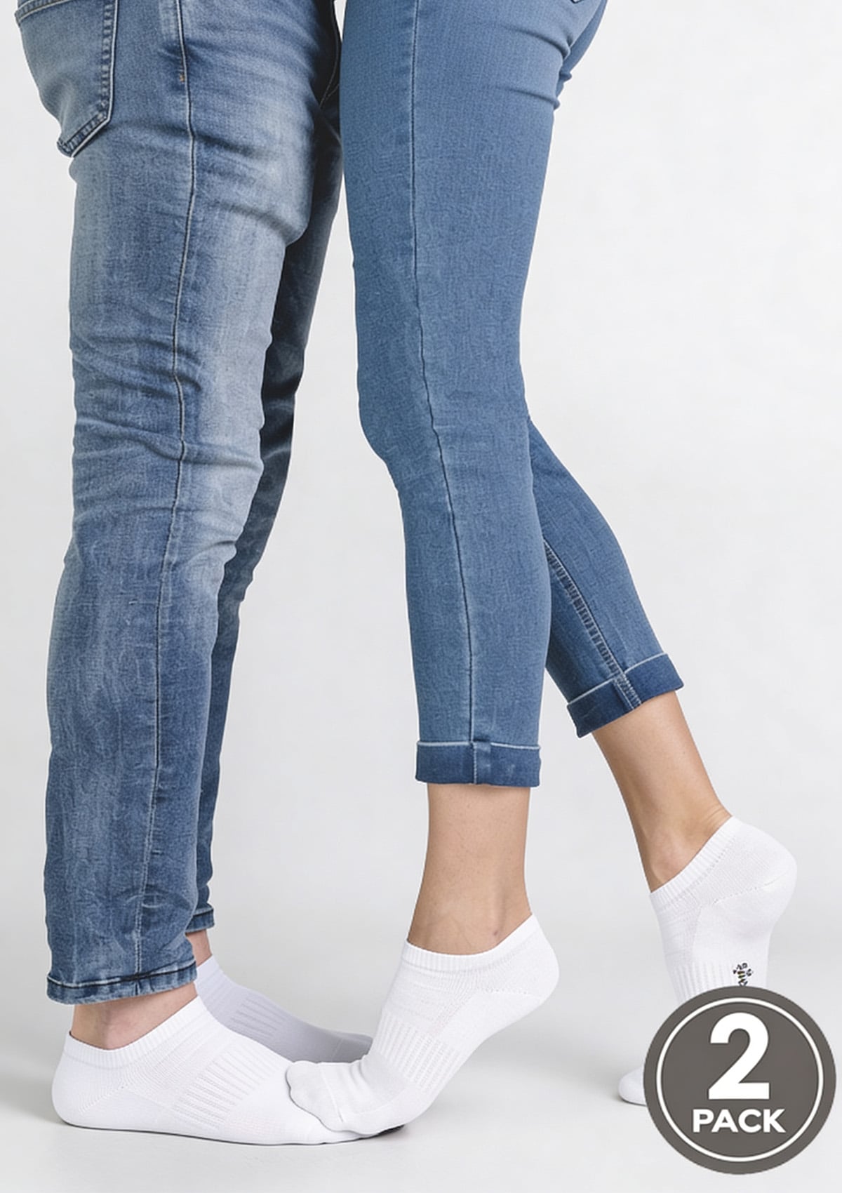 Skarpetki bawełniane 2-pak krótkie unisex LEGS 82 białe