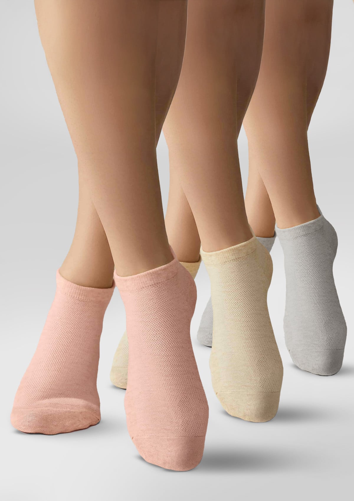 LEGS skarpetki bawełniane 3-pak niskie Cotton Mesh Legs wielokolorowy 36/40