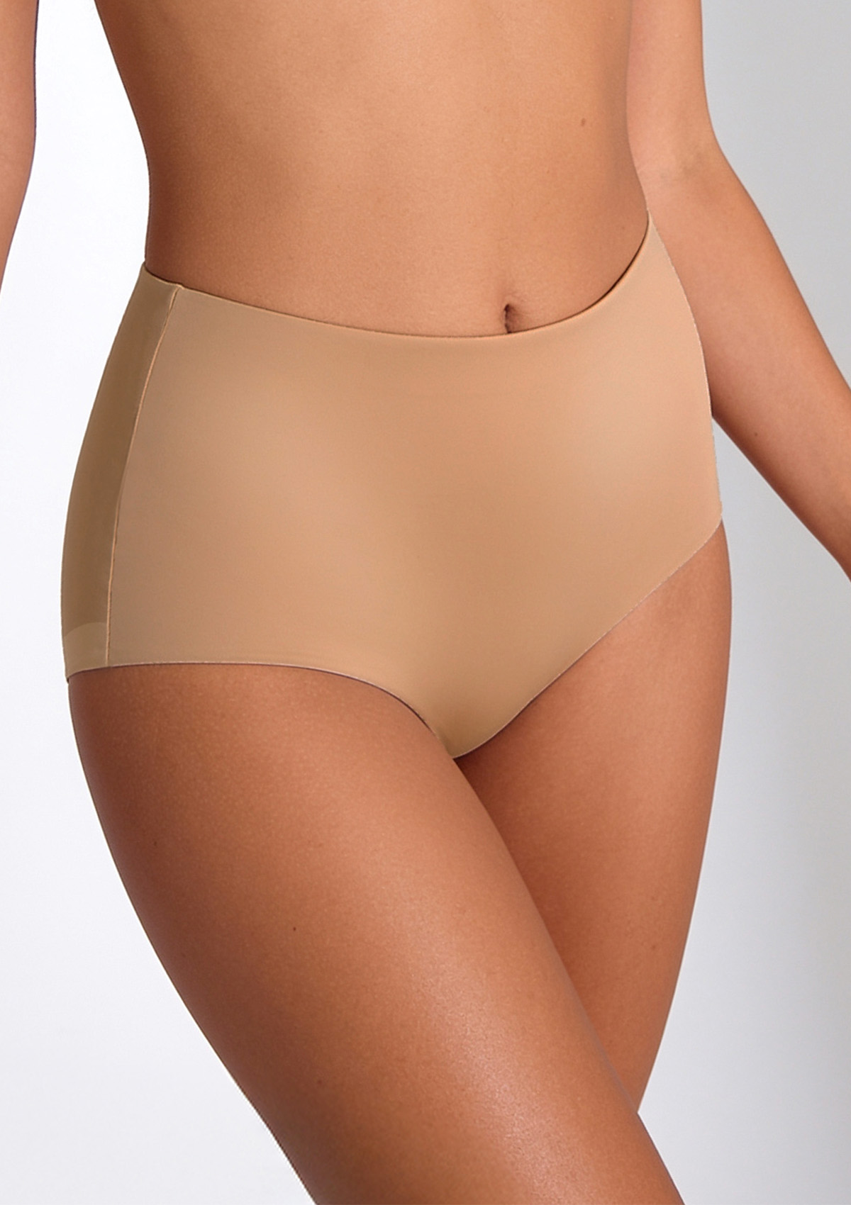 Figi damskie z wysokim stanem Ultra Ultrashine Lormar brązowe L BRONZE SKIN