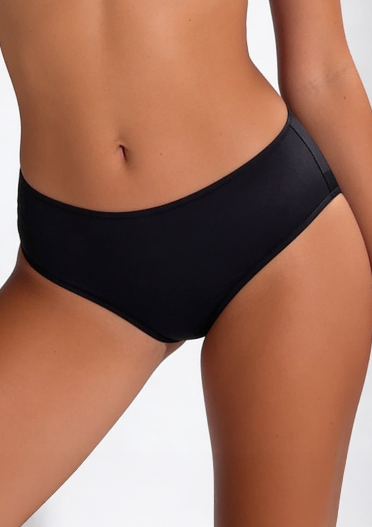 Figi bezszwowe midi z mikrofibry One Ultrashine Lormar czarne NERO L