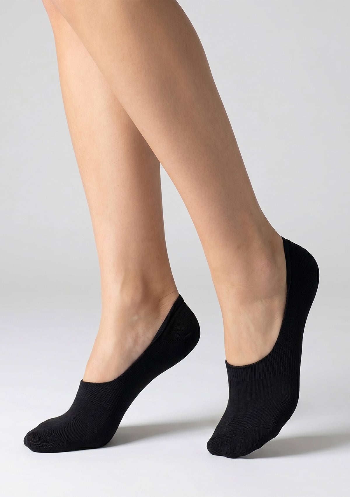 Stopki bambusowe z silikonem unisex 1395 Cerber czarne CZARNY 36/38