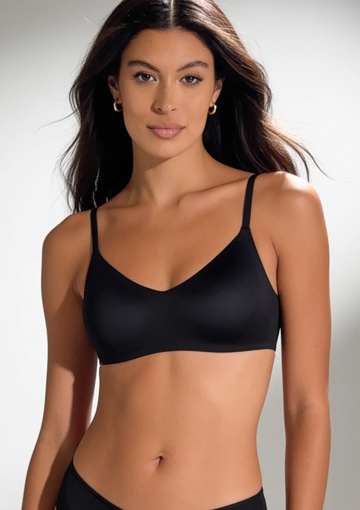 Top biustonoszowy z mikrofibry Active Ultrashine Lormar czarny NERO L