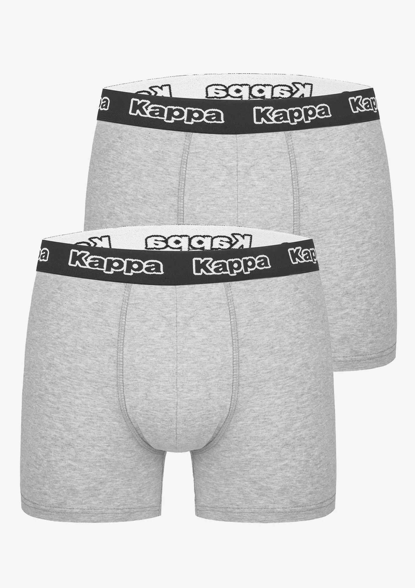 Bokserki męskie bawełniane (2pack) czarne z logowaną gumą Kappa K1211 S