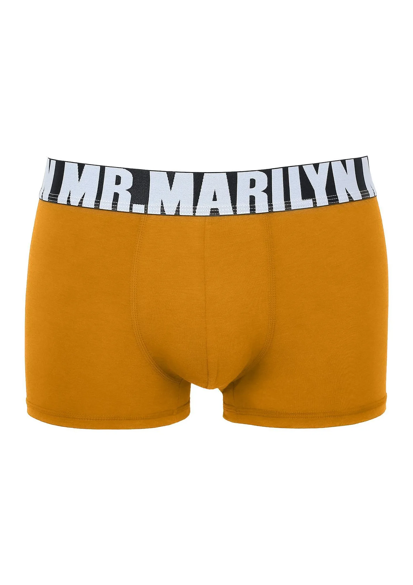 Bokserki męskie klasyczne musztardowe z logowaną gumą Letters Boxer Marilyn