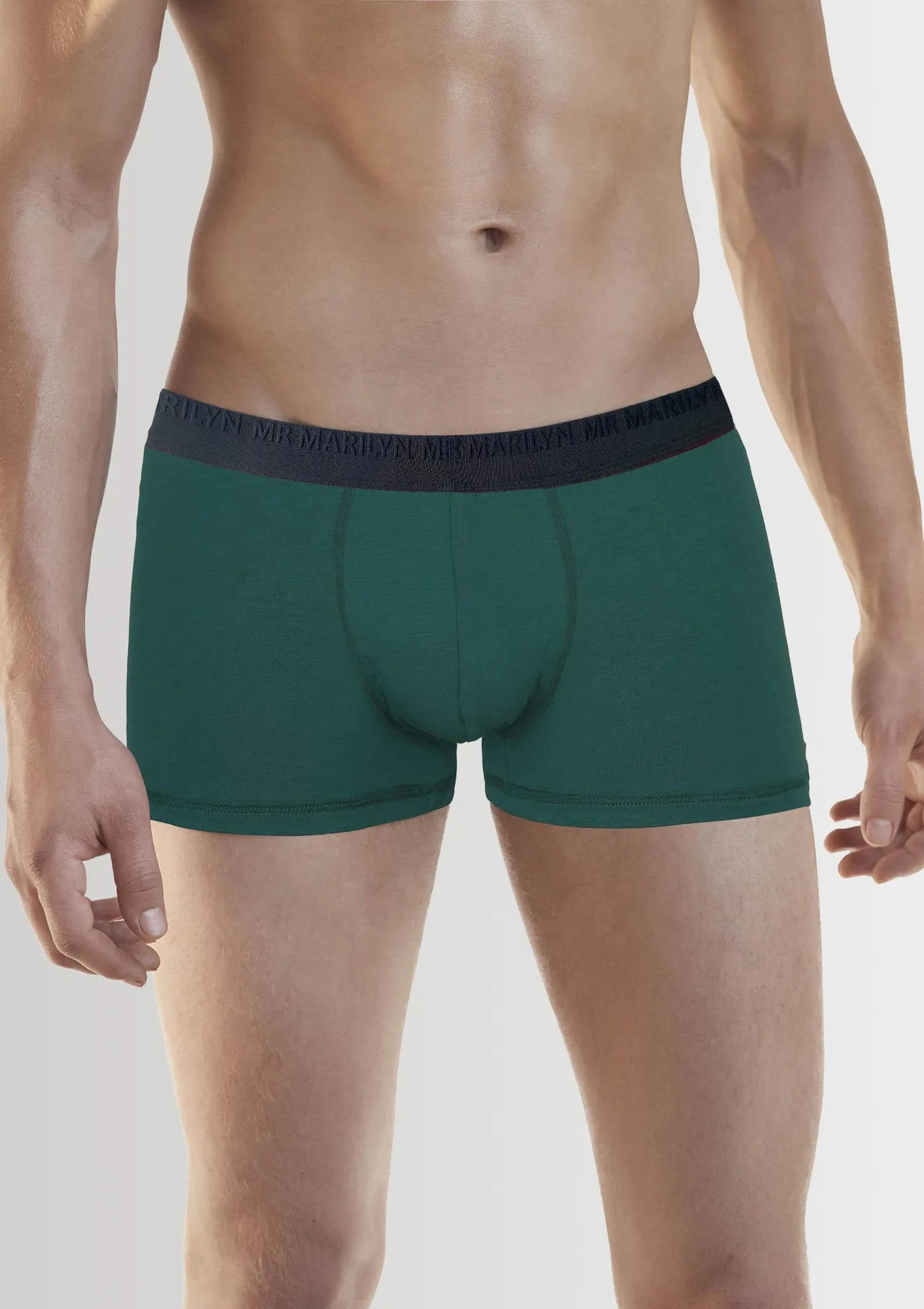 Bokserki męskie klasyczne z modalu i bawełny zielone Boxers Pro Marilyn