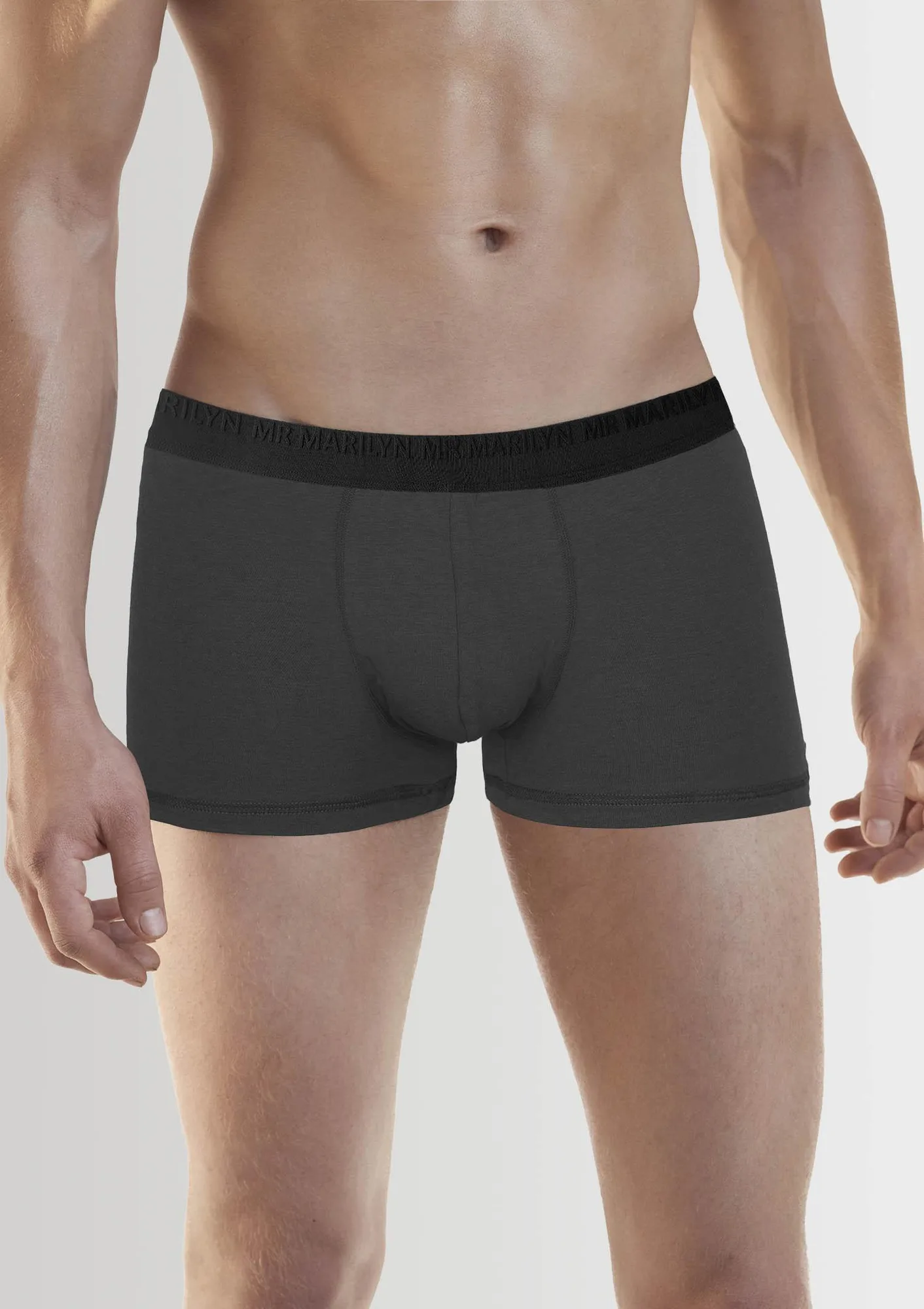 Bokserki męskie klasyczne z modalu i bawełny grafit Boxers Pro Marilyn