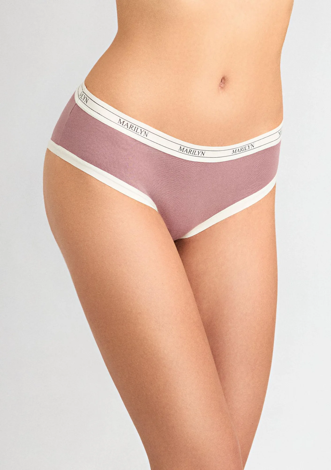 Figi damskie z bawełny organicznej w sportowym stylu róż Denise Marilyn S/M