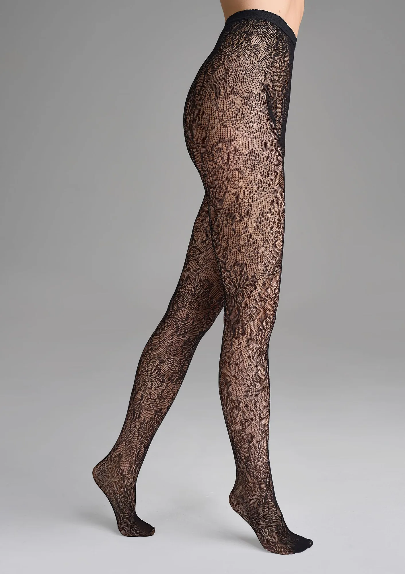 Rajstopy damskie koronkowe kabaretki eleganckie czarne Charly G002 Marilyn