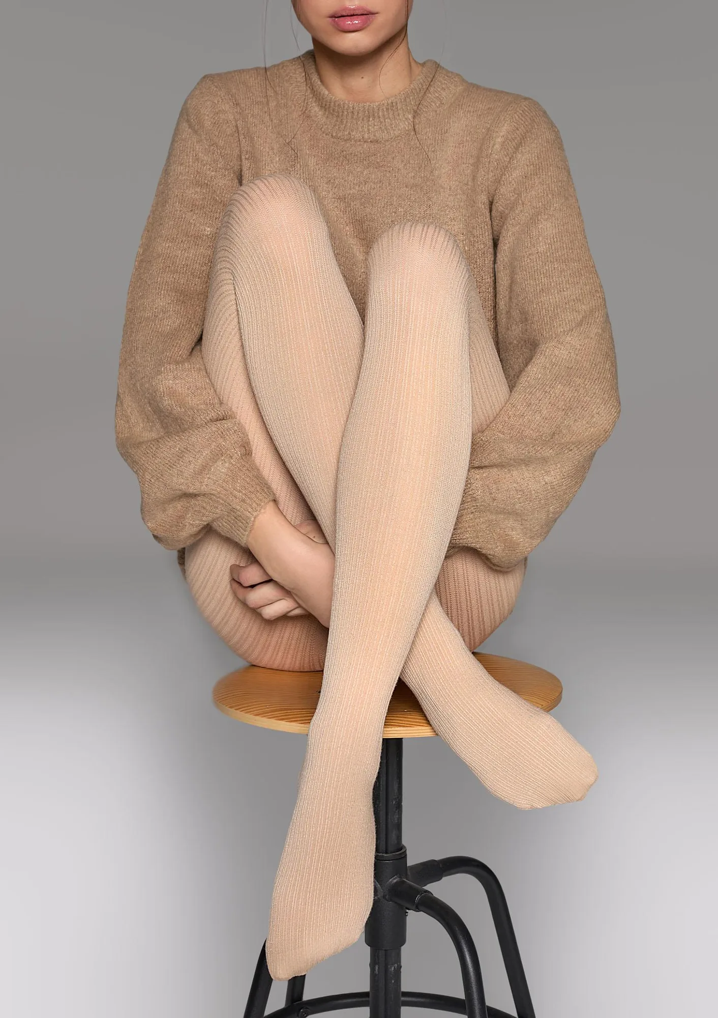 Rajstopy damskie z wiskozy i kaszmiru kremowe Cashmere D09 Line Marilyn