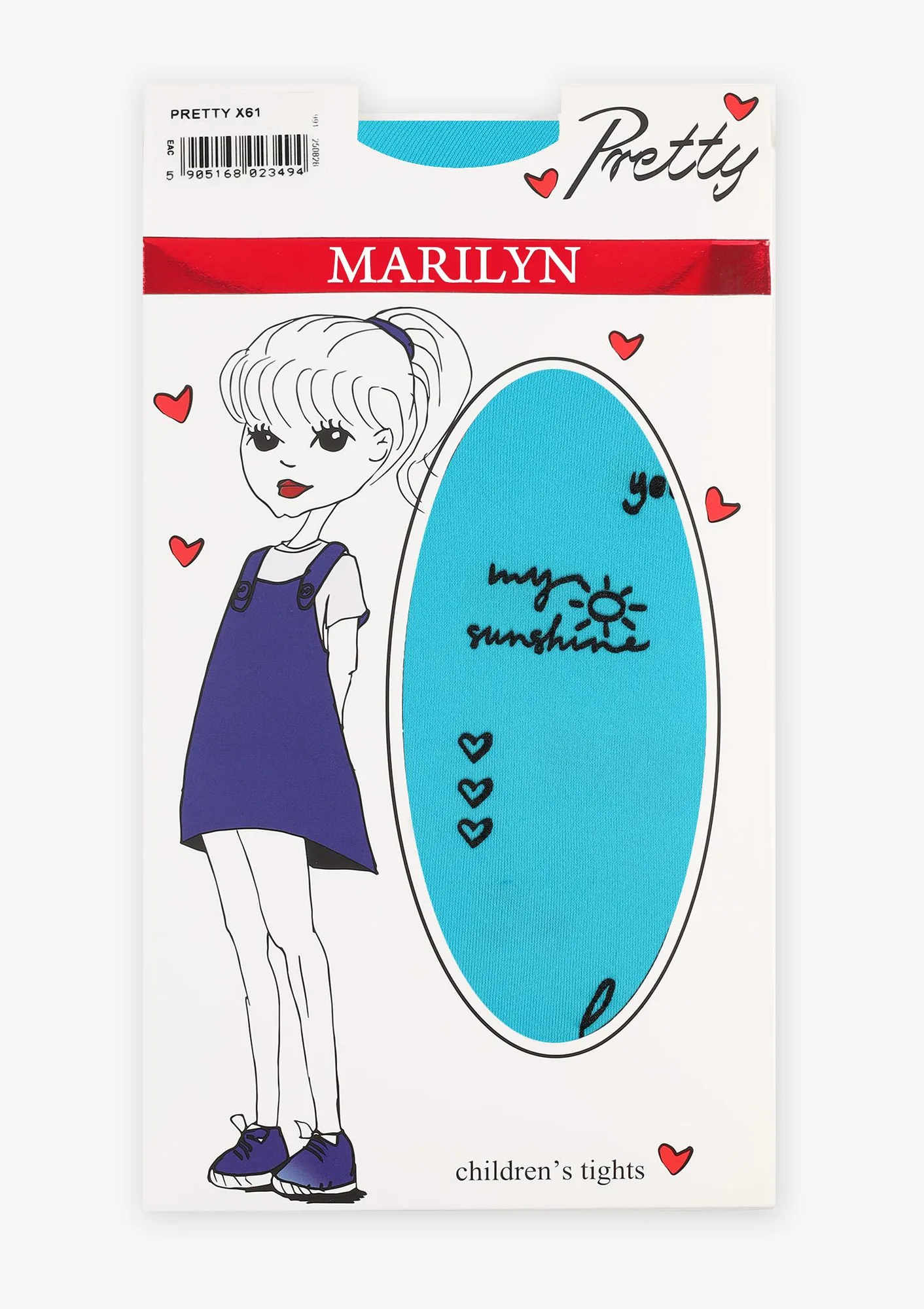 Wzorzyste rajstopy dziecięce z mikrofibry Pretty X61 Marilyn