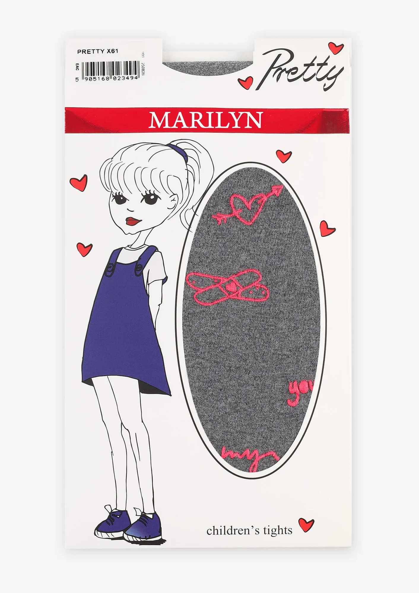 Rajstopy dziecięce z wzorzystej mikrofibry Pretty X61 Marilyn