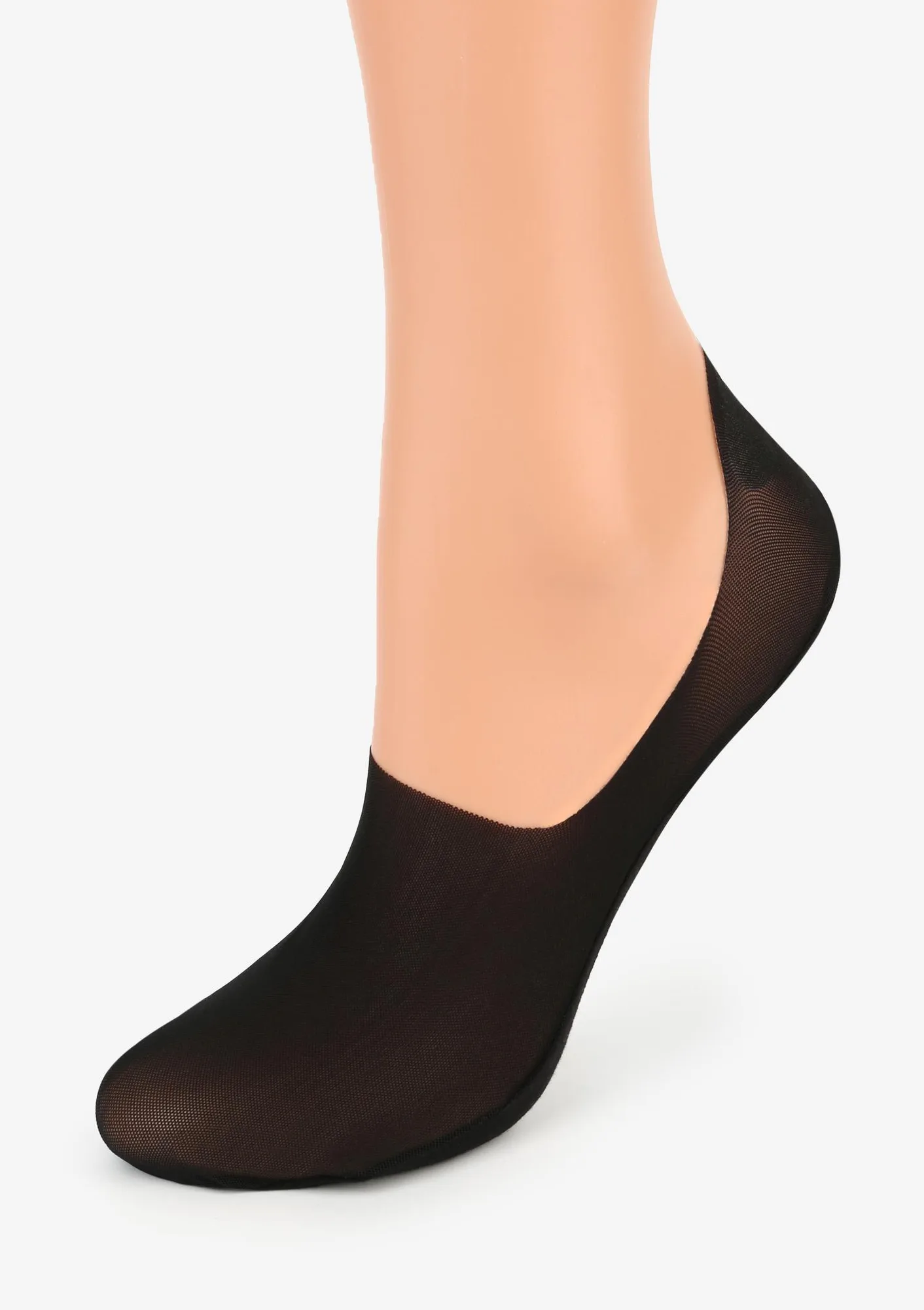 Stopki damskie czarne z lekkiej siateczki i silikonowym paskiem Comfort Net High Marilyn