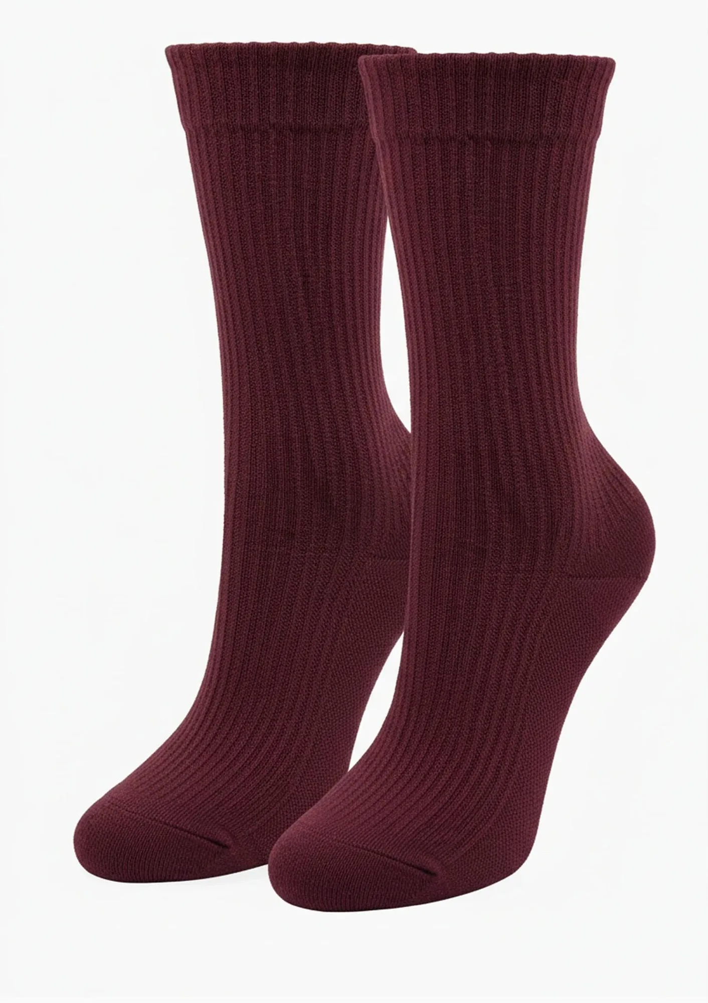 Skarpetki damskie z kaszmirem bordowe prążkowane Cashmere Dreams Marilyn ONE SIZE