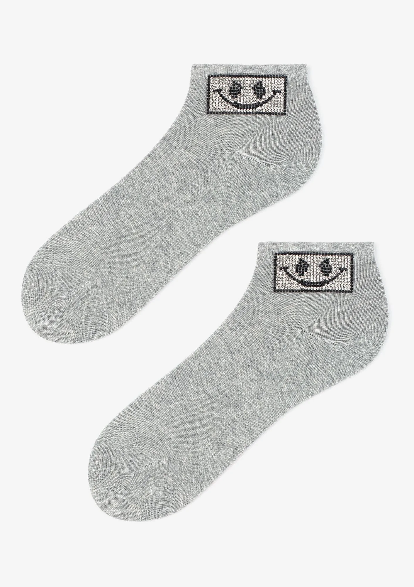 Skarpetki damskie z błyszcząca buźką Cotton Square Face Marilyn ONE SIZE