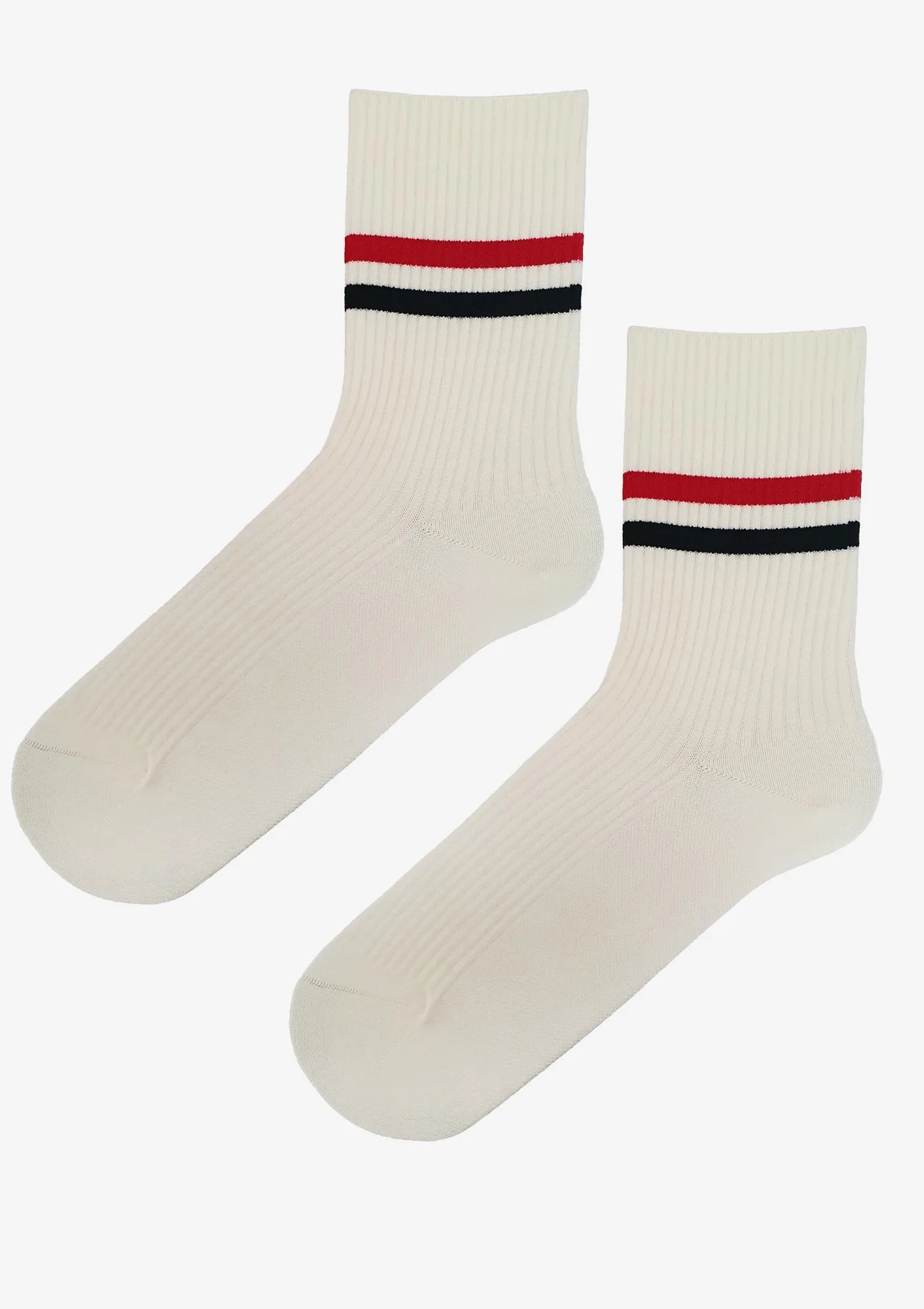 Skarpetki damskie z wiskozą w sportowym stylu off white Striped Stripe Marilyn WHITE 36-40