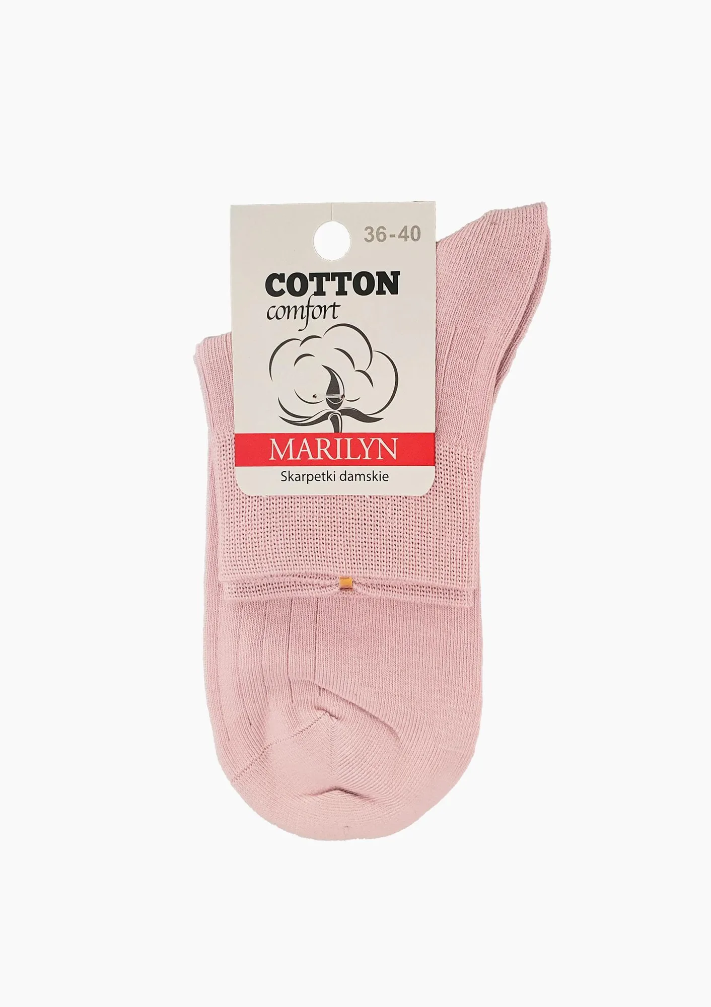 Skarpetki damskie bawełniane o niskim kroju pudrowy róż Cotton Classic Marilyn 36-40