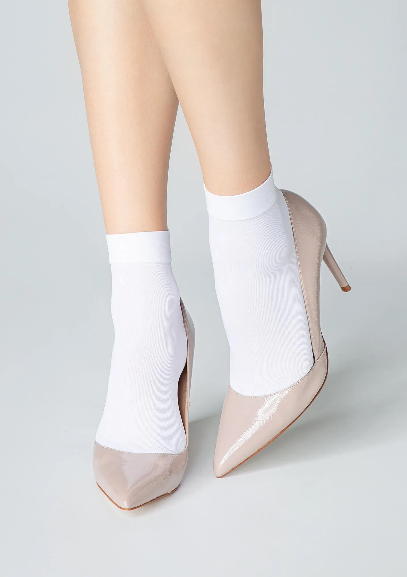 Skarpetki Damskie Micro Socks 40 Den Marilyn białe ONE SIZE