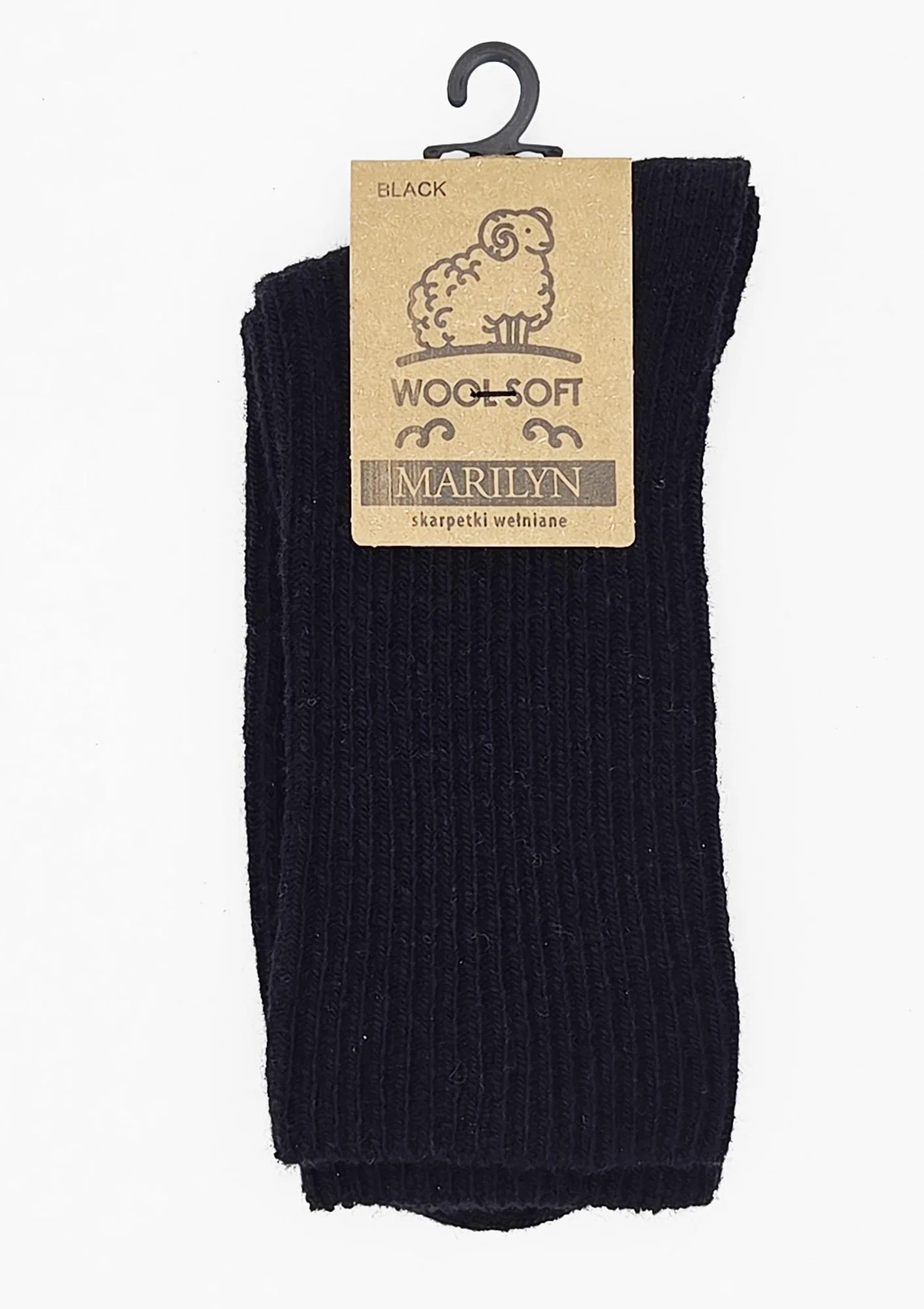 Skarpety damskie wełniane czarne Wool Soft Marilyn ONE SIZE