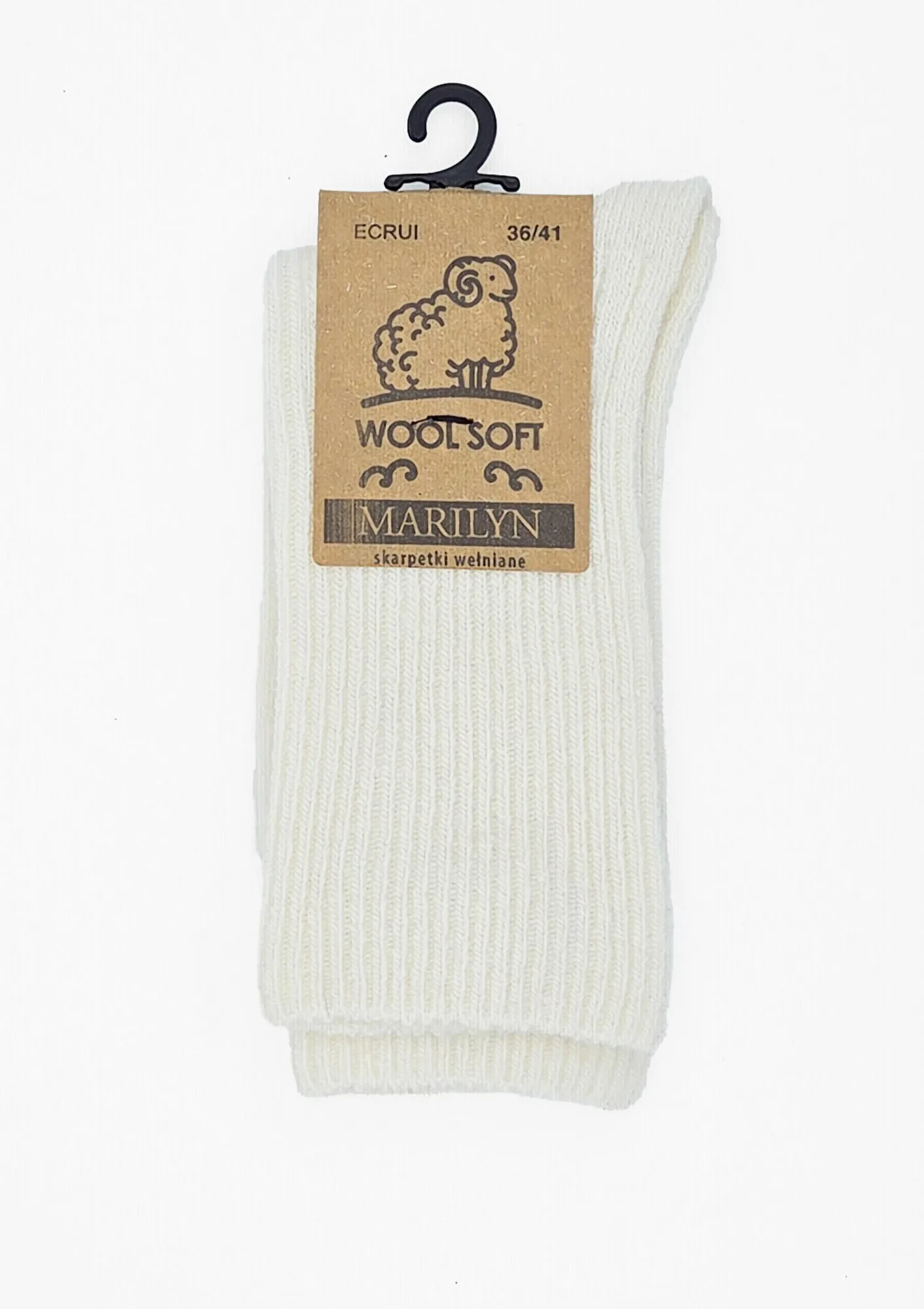 Skarpety damskie wełniane kremowe Wool Soft Marilyn ONE SIZE