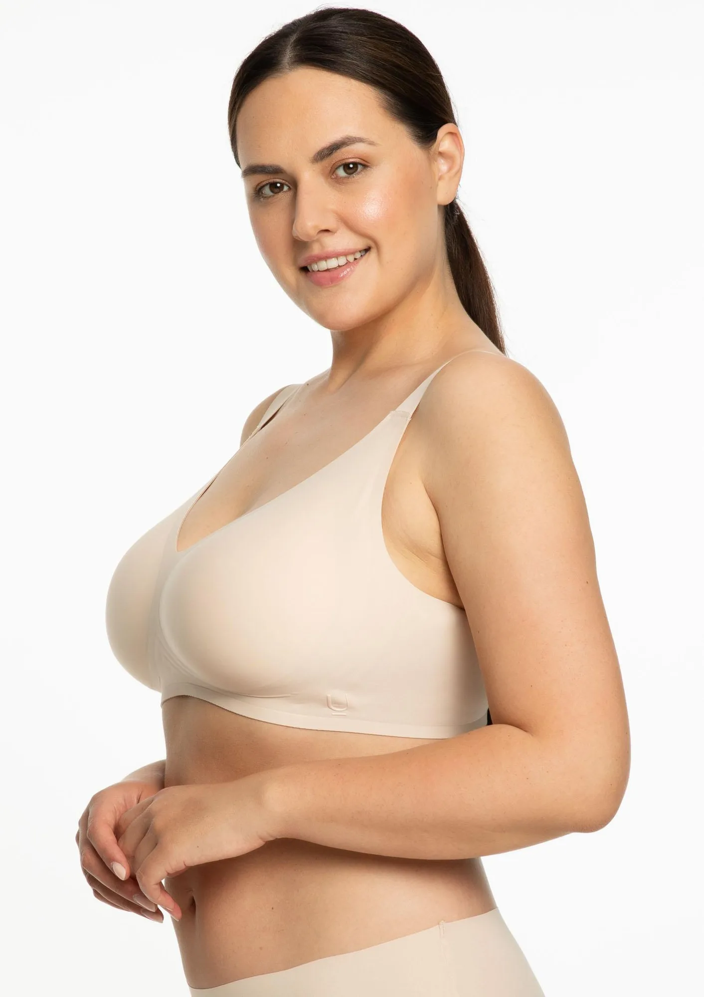 Biustonosz bezszwowy z żelowym wypełnieniem 3D Jelly Bra Comfort Julimex beż