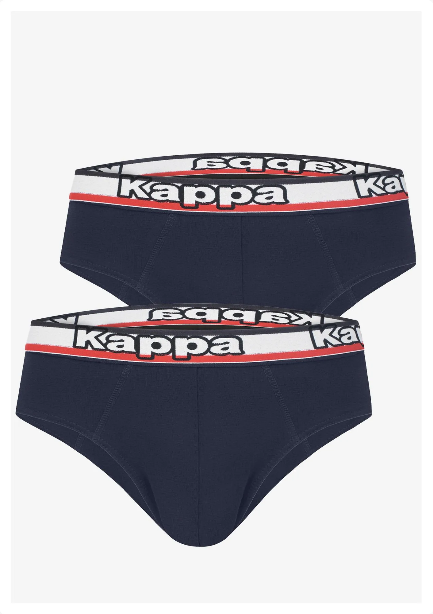 Slipy męskie bawełniane (2pack) granatowe z logotypem Kappa K1114