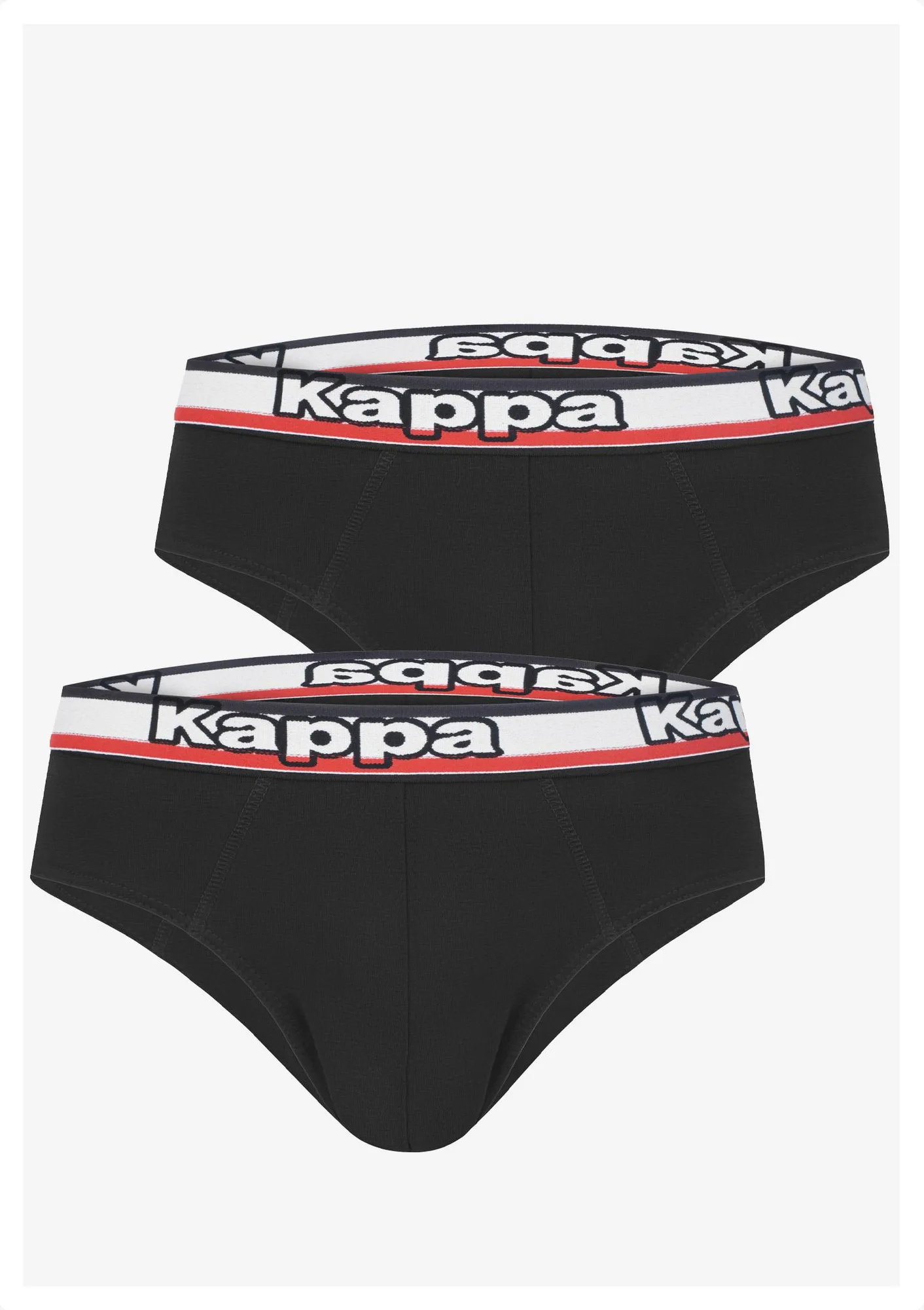 Slipy męskie bawełniane (2pack) czarne z logotypem Kappa K1114