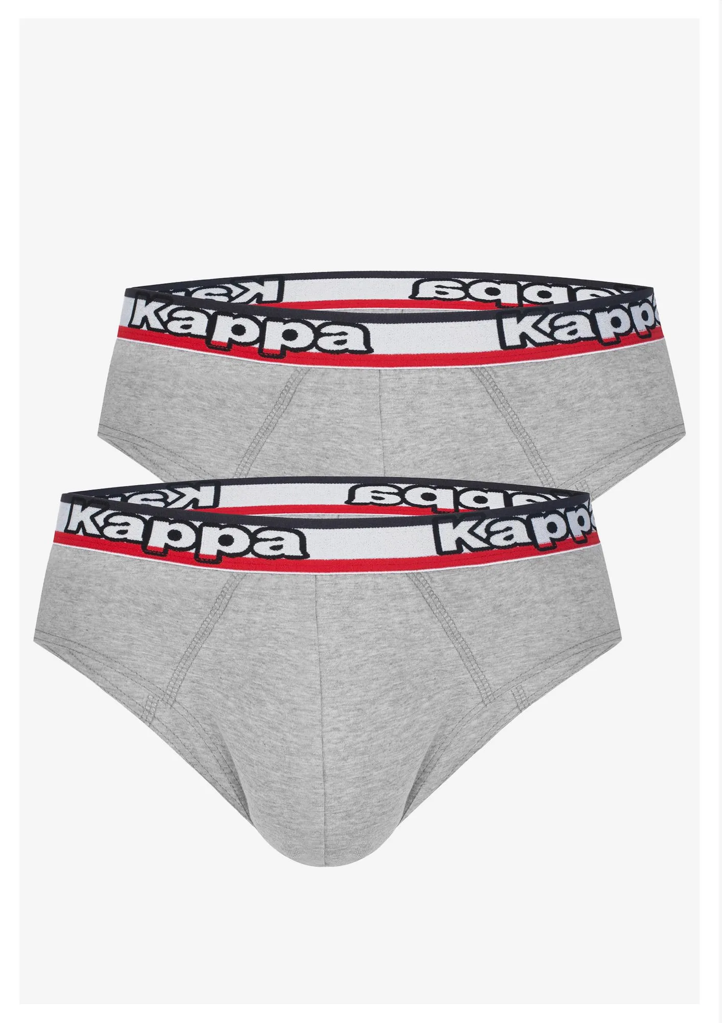 Slipy męskie bawełniane (2pack) szare z logotypem Kappa K1114